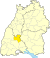 Lage des Landkreises Rottweil in Baden-Württemberg