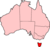 Lage des Bundesstaates Tasmania