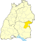 Lage des Alb-Donau-Kreises in Baden-Württemberg