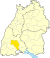 Lage des Schwarzwald-Baar-Kreises in Baden-Württemberg