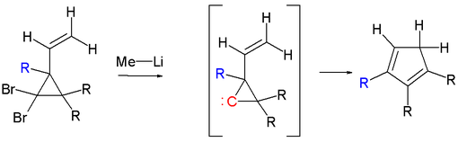 2-Vinylcyclopropane führen in der Skattebøl-Umlagerung zu Cyclopentadienen.