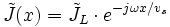 \tilde{J}(x)=\tilde{J}_L\cdot e^{-j\omega x/v_s}