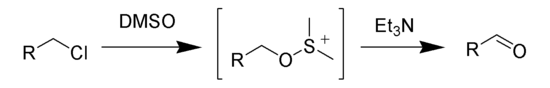 Reaktionsschema der Kornblum-Oxidation