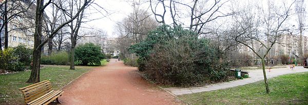 Blick in den Park in Richtung Alte Jakobstraße