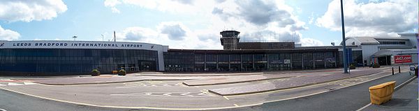 Leeds Bradford Airport terminal buildings panorama.jpg