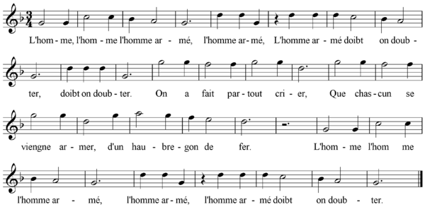 Notentext des Liedes nach dem ersten Druck in Pietro Arons Thoscanello de la musica (Venedig 1523)[2]