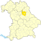 Lage des Landkreises Amberg-Sulzbach in Bayern