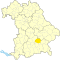 Lage des Landkreises Erding in Bayern