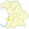 Lage des Landkreises Günzburg in Bayern