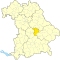 Lage des Landkreises Kelheim in Bayern