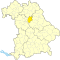 Lage des Landkreises Nürnberger Land in Bayern