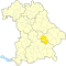 Lage des Landkreises Landshut in Bayern