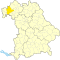 Lage des Landkreises Main-Spessart in Bayern