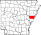 Map of Arkansas highlighting Lee County.svg