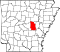 Map of Arkansas highlighting Lonoke County.svg