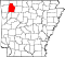 Map of Arkansas highlighting Madison County.svg