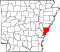 Map of Arkansas highlighting Phillips County.svg