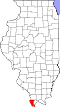 Map of Illinois highlighting Alexander County.svg