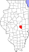 Map of Illinois highlighting Moultrie County.svg