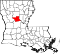 Map of Louisiana highlighting Grant Parish.svg