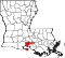 Map of Louisiana highlighting Iberia Parish.svg