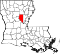Map of Louisiana highlighting La Salle Parish.svg