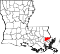 Map of Louisiana highlighting Orleans Parish.svg