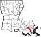 Map of Louisiana highlighting Saint Charles Parish.svg