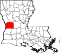 Map of Louisiana highlighting Vernon Parish.svg