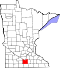 Map of Minnesota highlighting Blue Earth County.svg