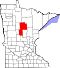 Map of Minnesota highlighting Cass County.svg