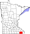Map of Minnesota highlighting Fillmore County.svg