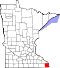Map of Minnesota highlighting Houston County.svg