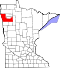 Map of Minnesota highlighting Polk County.svg