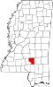 Map of Mississippi highlighting Covington County.svg