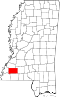 Map of Mississippi highlighting Franklin County.svg