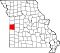 Map of Missouri highlighting Bates County.svg