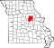 Map of Missouri highlighting Callaway County.svg