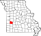 Map of Missouri highlighting Cedar County.svg