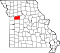 Map of Missouri highlighting Lafayette County.svg