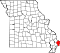 Map of Missouri highlighting Mississippi County.svg