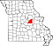 Map of Missouri highlighting Osage County.svg