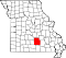 Map of Missouri highlighting Texas County.svg