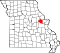 Map of Missouri highlighting Warren County.svg
