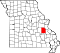 Map of Missouri highlighting Washington County.svg