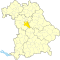 Lage des Landkreises Roth in Bayern