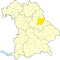 Lage des Landkreises Schwandorf in Bayern