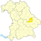 Lage des Landkreises Straubing-Bogen in Bayern