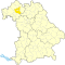 Lage des Landkreises Schweinfurt in Bayern