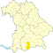 Lage des Landkreises Bad Tölz-Wolfratshausen in Bayern